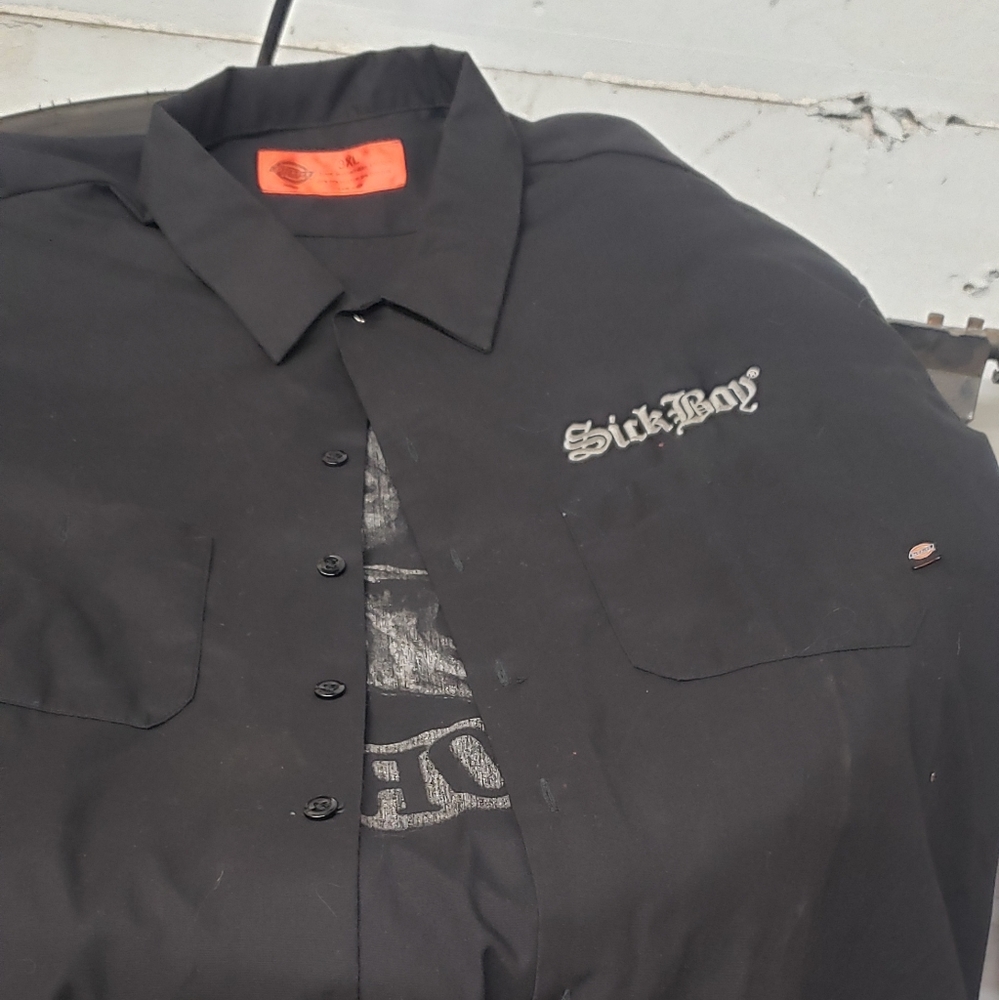 Men’s Sick Boy Motorcycles Dickies Shop Shirt XXXL